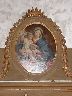 Tableau de la Vierge à l'Enfant (XVIIIe&nbsp;siècle).