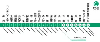 Voir la carte de la ligne.