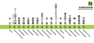Voir la carte de la ligne.