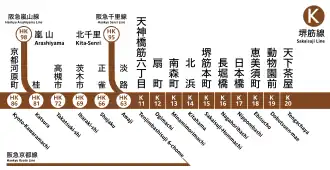 Voir la carte de la ligne.