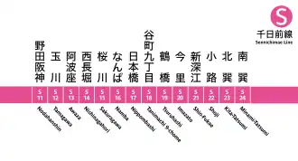 Voir la carte de la ligne.