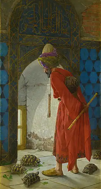 Le Dresseur de tortues, tableau d’Osman Hamdi Bey, 1906
