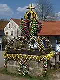 Osterbrunnen à Teuchatz, dans l'arrondissement de Bamberg, avril 2009.