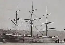 noir et blanc, voilier trois-mats