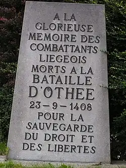 Stèle commémorative de la bataille d'Othée.