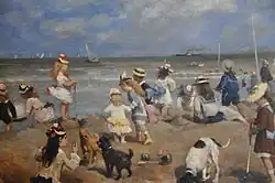 Otto von Thoren, Enfants jouant sur la plage de Trouville