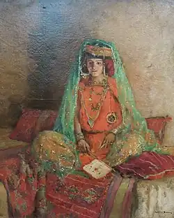 Portrait d'une femme de la tribu des Ouled Naïl de Souskra