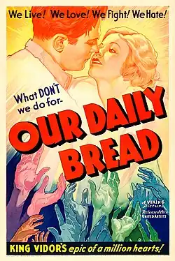 Description de l'image Our Daily Bread (1934 film poster).jpg.
