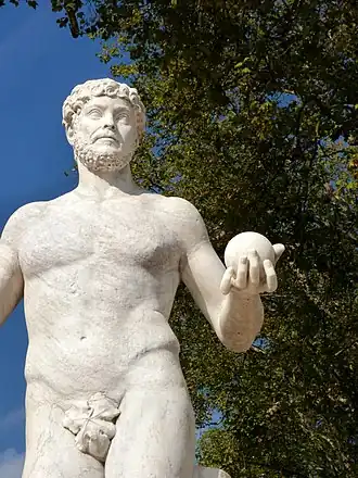 Ouranos (XVIIe&nbsp;siècle, détail), jardin de Versailles.