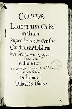Page de garde manuscrite d'un livre ancien.