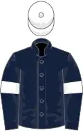 Dark blue, white armlets, white cap
