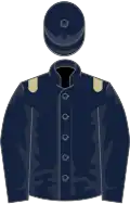 Dark blue, beige epaulettes