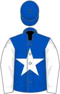 Royal Blue, White star and sleeves, Royal Blue cap