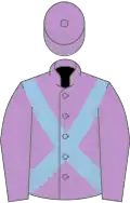 Mauve, light blue cross-belts