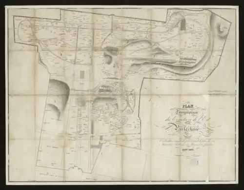 Plan du cimetière du Père-Lachaise, 1820