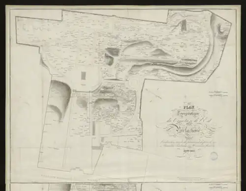 Plan du cimetière du Père-Lachaise, 1822