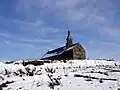 Le Menez Bré sous la neige.