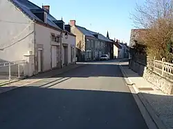 La route départementale 71D en direction de Sainte-Sévère-sur-Indre en 2012.