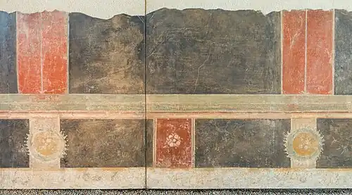Restes de peintures murales de la domus