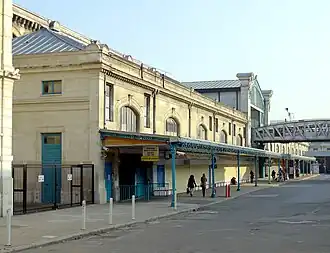 Gare d'Austerlitz, côté boulevard de l'Hôpital.
