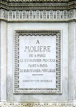 Plaque commémorative.