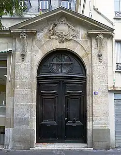 No&nbsp;16 : hôtel Gigault de Crisenoy, inscrit aux M.H.