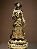 Bodhisattva. Bronze doré, H. 66&nbsp;cm. Dynastie Ming (1368-1644).