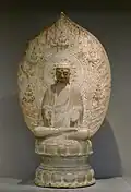 Bouddha Amitābha (Amida). Hebei. Marbre. Dynastie Liao (907-1112).