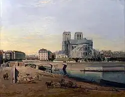 Le Quai de Montebello et le chevet de Notre-Dame, Émile Harrouart (vers 1860), musée Carnavalet.