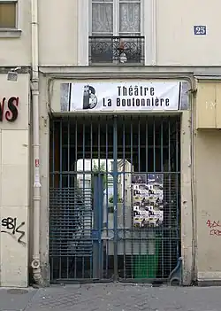 Au no 25, théâtre de la Boutonnière.