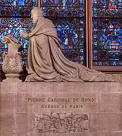 Orant de Pierre de Gondi dans la cathédrale Notre-Dame-de-Paris.