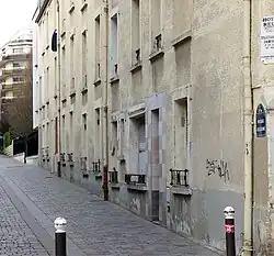 Passage vu depuis la rue des Haies.