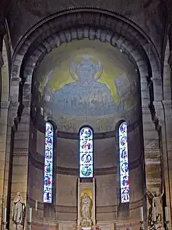 Peinture de la coupole de l'abside.