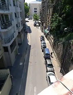 Vers le sud ; en arrière-plan, la porte d'Issy.