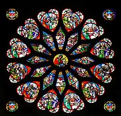 Rosace du croisillon nord (XIXe siècle).