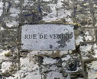 Plaque signalant l'ancienne rue de Venise.