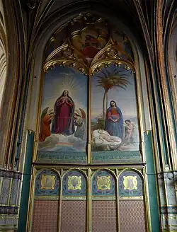 Fresques de la chapelle de la Vierge.