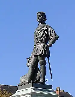 Monument au Roi René, détail, Angers.