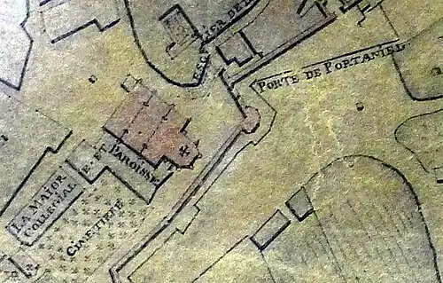 L'église la Major et ses dépendances sur un plan de 1743.