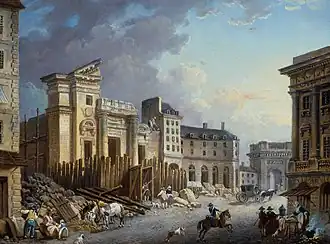 Démolition de l'église Saint-Barthelemy, sur l’île de la Cité (1791), Paris, musée Carnavalet.