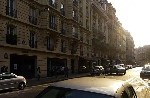 Rue Dante en direction du boulevard Saint-Germain.