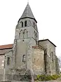 Église Saint-Maurice-et-Saint-Vincent - clocher, absidiole sud et chevet.