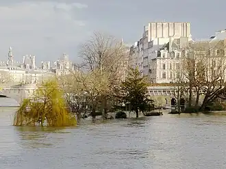 Square lors de la crue de janvier 2018.