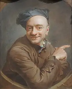 Maurice-Quentin de La Tour, Autoportrait à l'index, 1737