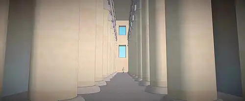 Restitution de la grande galerie du Palais « G » d'Avaris / Pi-Ramsès