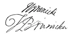 signature de Jan Klemens Branicki