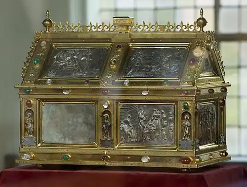 Châsse réalisée par Henri Libert, conservée dans l'église Saint-Nicolas et Saint-Jean de Nivelles.