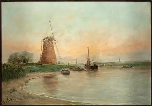 Moulin des voleurs sur les bords de l'Escaut à Weert..