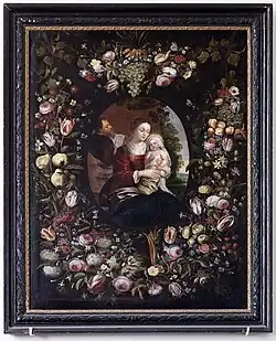 Sainte Famille (peinture de guirlande).