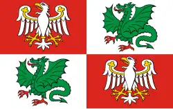 Drapeau de Powiat de Varsovie-ouest